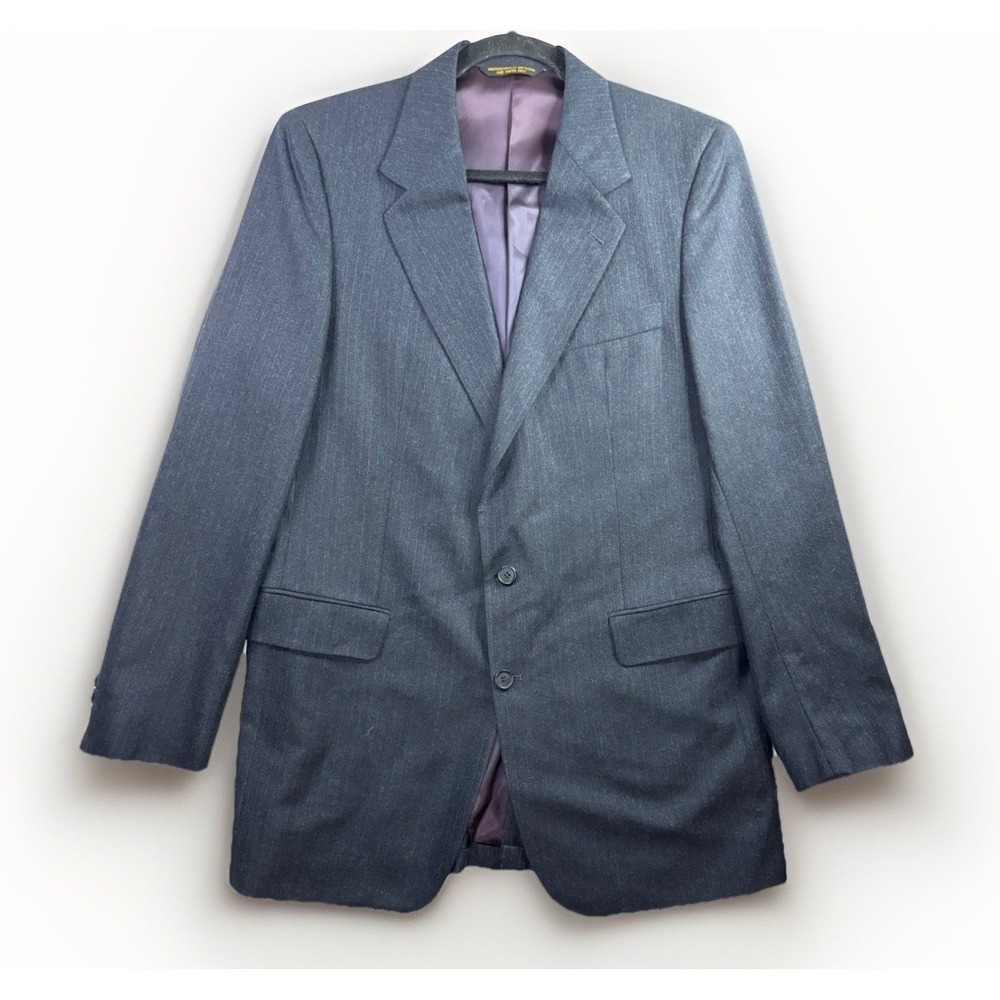 JG Hook Blazer Men‎ 41L Charcoal Gray Good Pinstripe Two Button Suit Jacketed